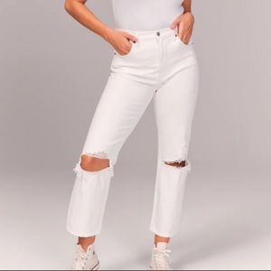Abercrombie & Fitch ultra high rise straight jean